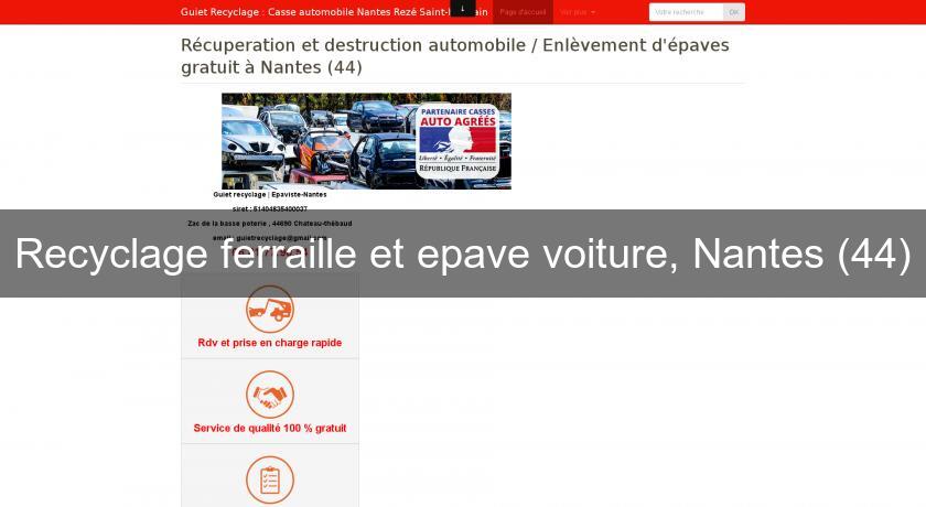 Recyclage ferraille et epave voiture, Nantes (44)