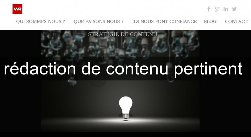 rédaction de contenu pertinent rédaction de contenu pertinent