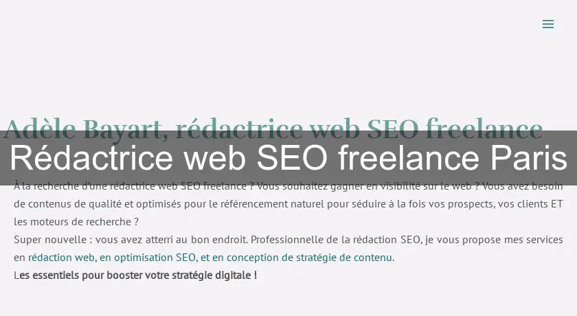 Rédactrice web SEO freelance Paris