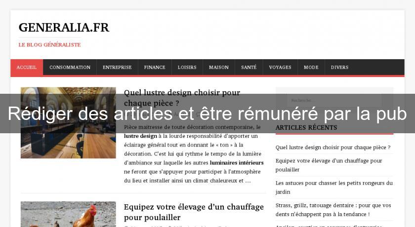 Rédiger des articles et être rémunéré par la pub