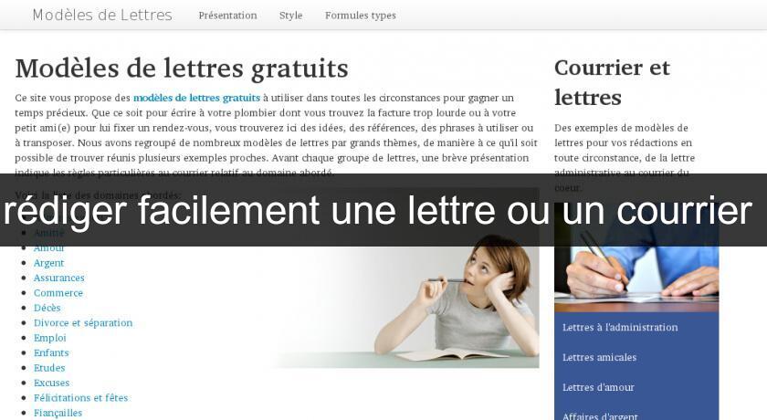rédiger facilement une lettre ou un courrier rédiger facilement une lettre ou un courrier