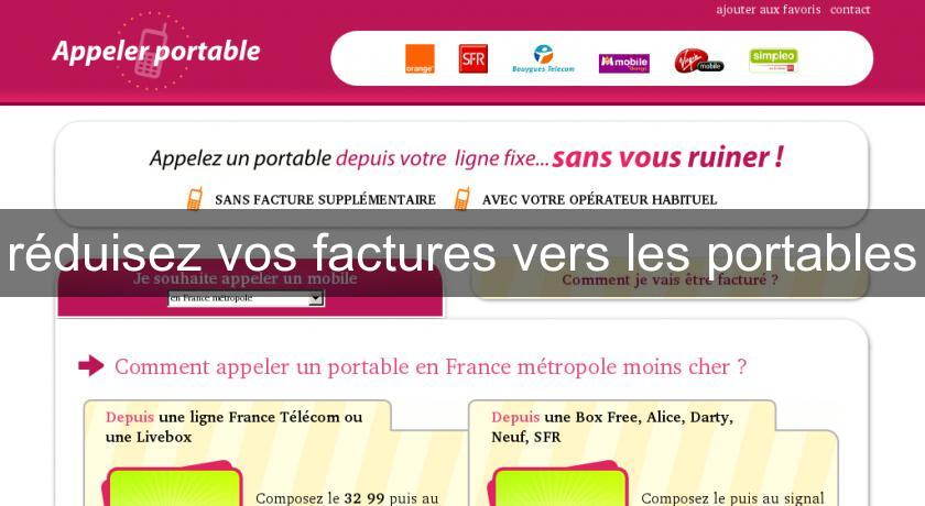 réduisez vos factures vers les portables