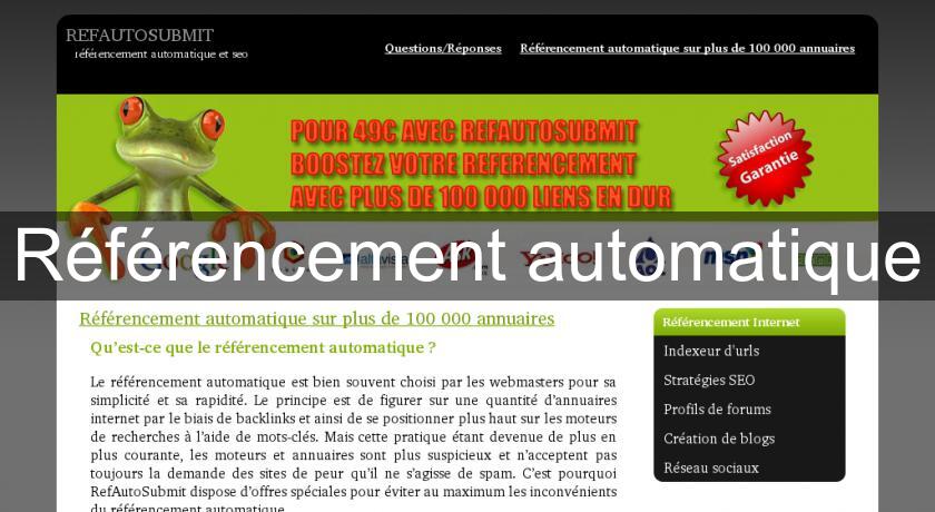 Référencement automatique Référencement automatique