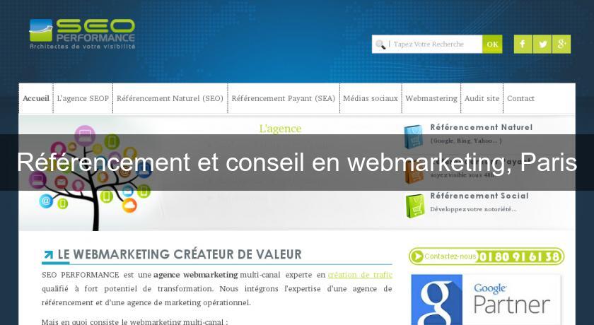 Référencement et conseil en webmarketing, Paris