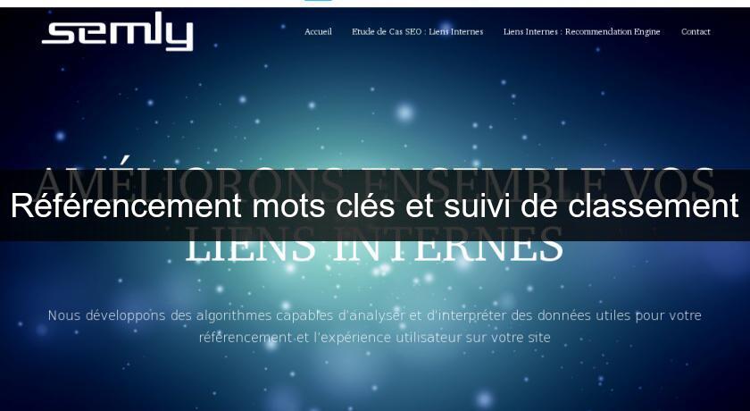 Référencement mots clés et suivi de classement Référencement mots clés et suivi de classement