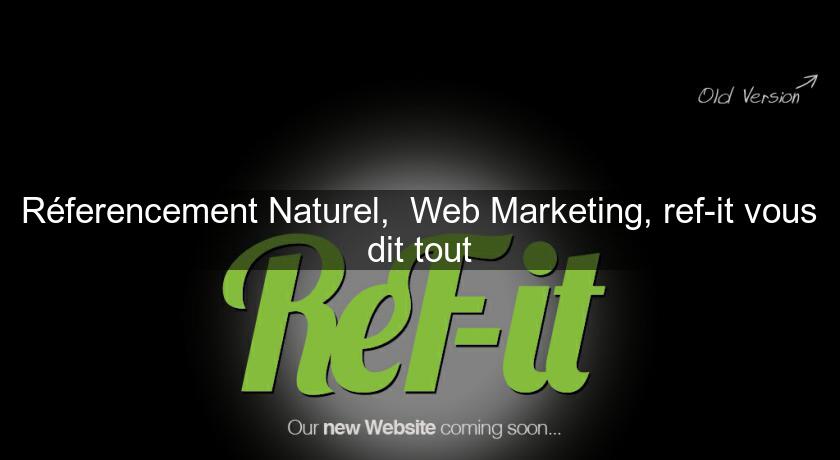 Réferencement Naturel,  Web Marketing, ref-it vous dit tout