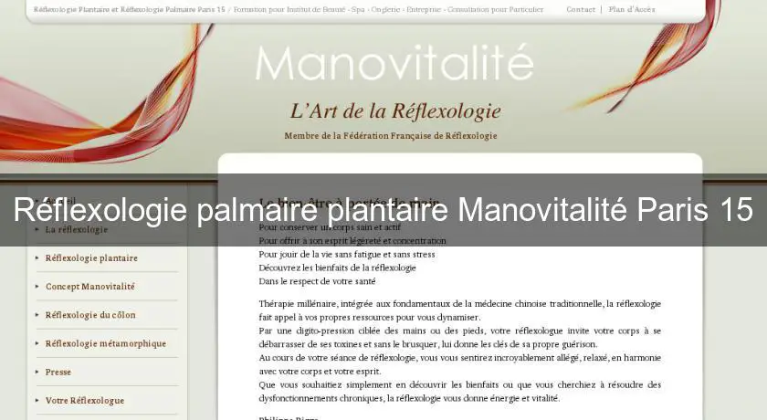 Réflexologie palmaire plantaire Manovitalité Paris 15