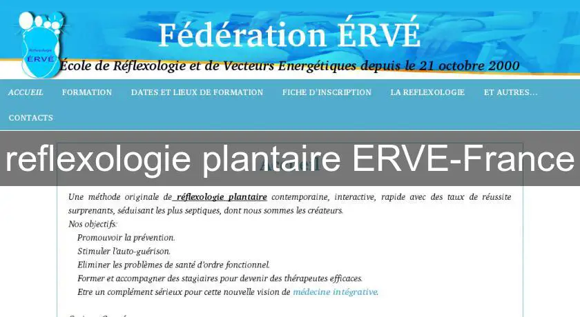reflexologie plantaire ERVE-France