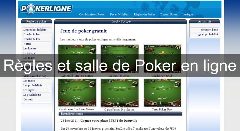 Règles et salle de Poker en ligne