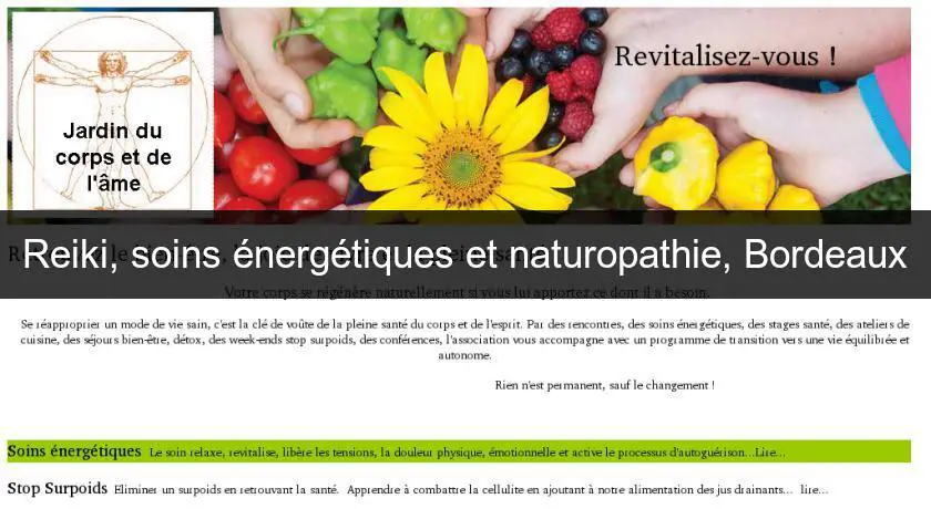Reiki, soins énergétiques et naturopathie, Bordeaux