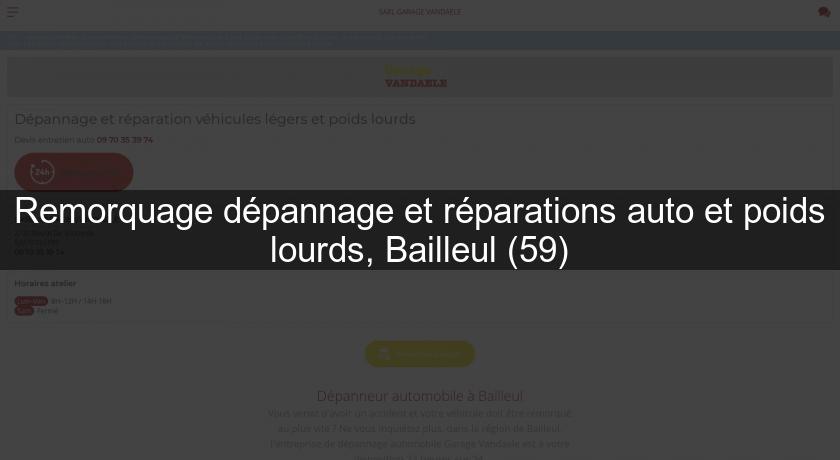 Remorquage dépannage et réparations auto et poids lourds, Bailleul (59) Remorquage dépannage et réparations auto et poids lourds, Bailleul (59)