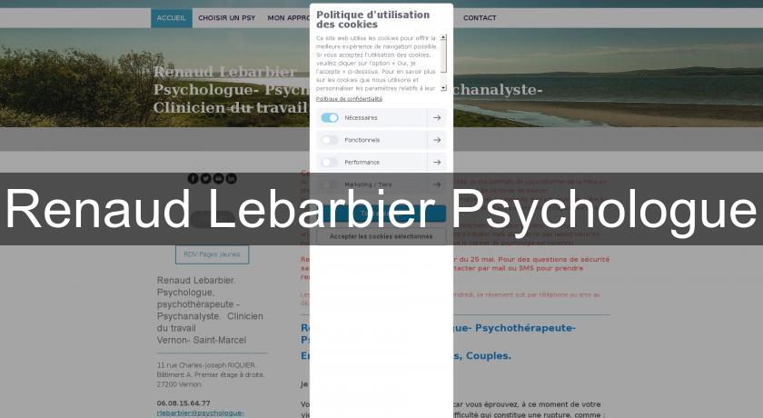 Renaud Lebarbier Psychologue Renaud Lebarbier Psychologue