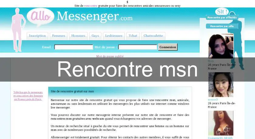 Allo Messenger, le nouveau site de rencontre de MSN
