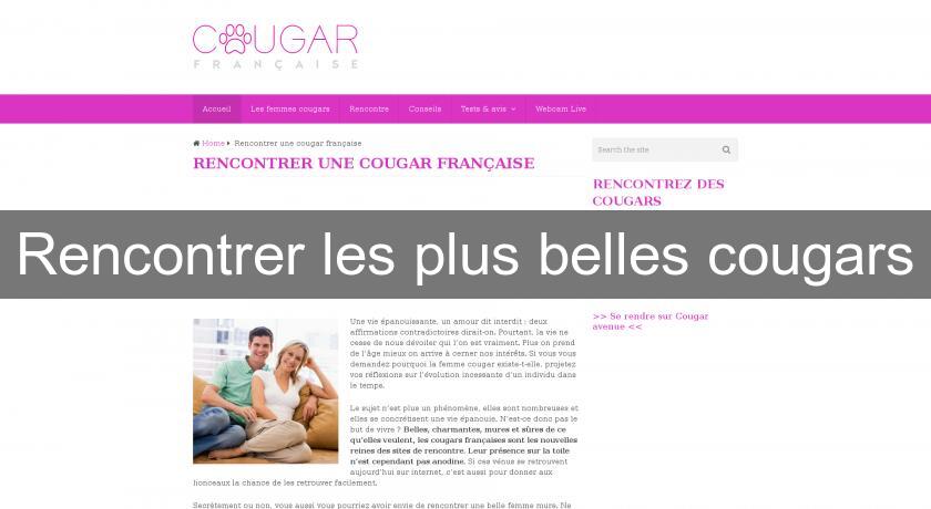 Rencontrer les plus belles cougars