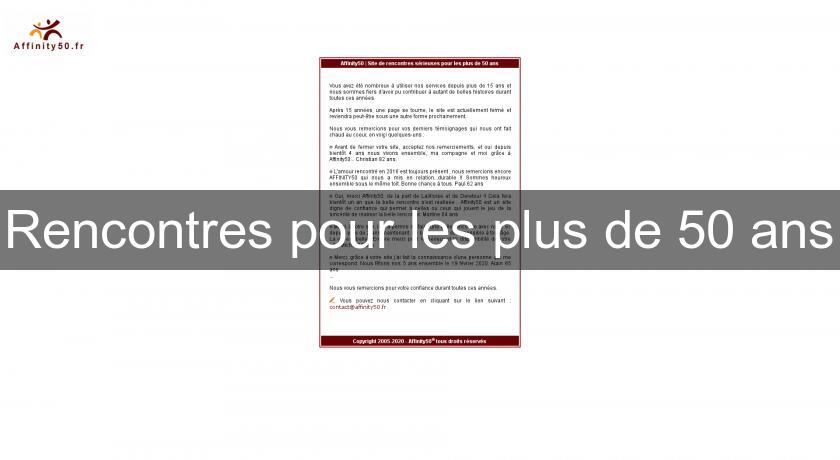 Rencontres pour les plus de 50 ans Rencontres pour les plus de 50 ans
