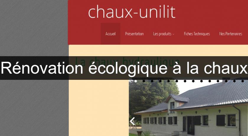 Rénovation écologique à la chaux