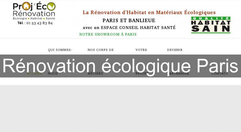 Rénovation écologique Paris