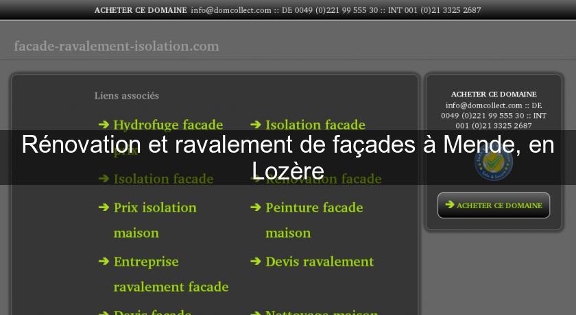 Rénovation et ravalement de façades à Mende, en Lozère