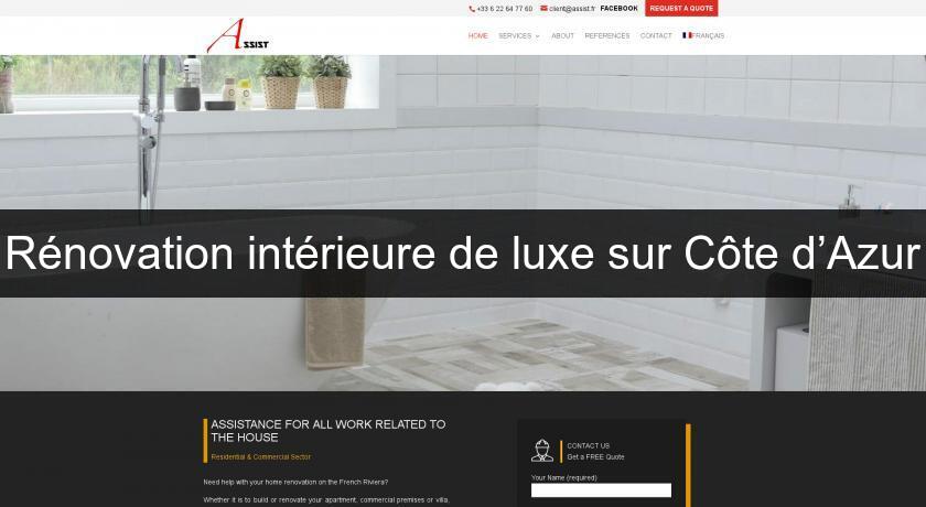 Rénovation intérieure de luxe sur Côte d’Azur