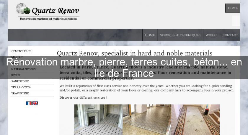 Rénovation marbre, pierre, terres cuites, béton... en Ile de France Rénovation marbre, pierre, terres cuites, béton... en Ile de France