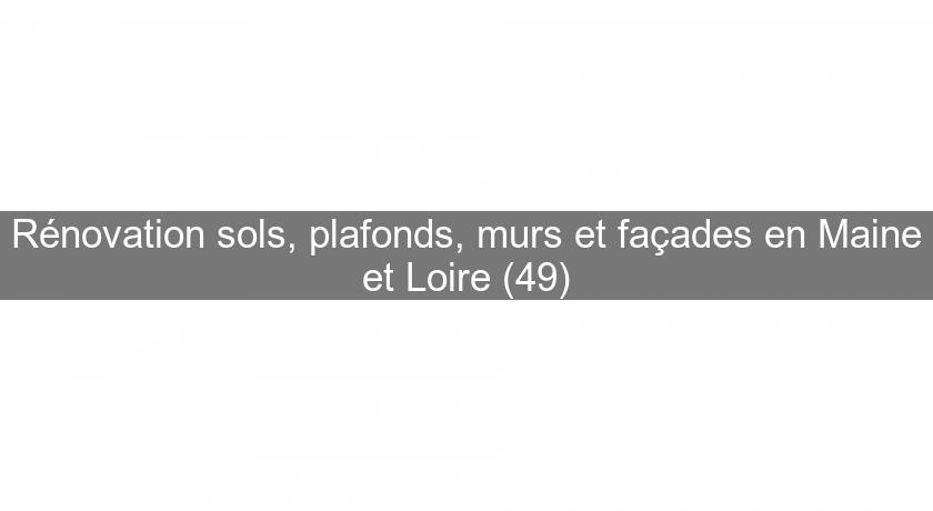 Rénovation sols, plafonds, murs et façades en Maine et Loire (49)