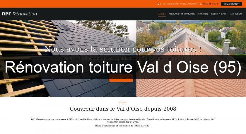 Rénovation toiture Val d'Oise (95)