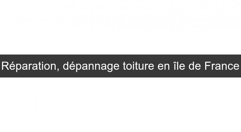 Réparation, dépannage toiture en île de France