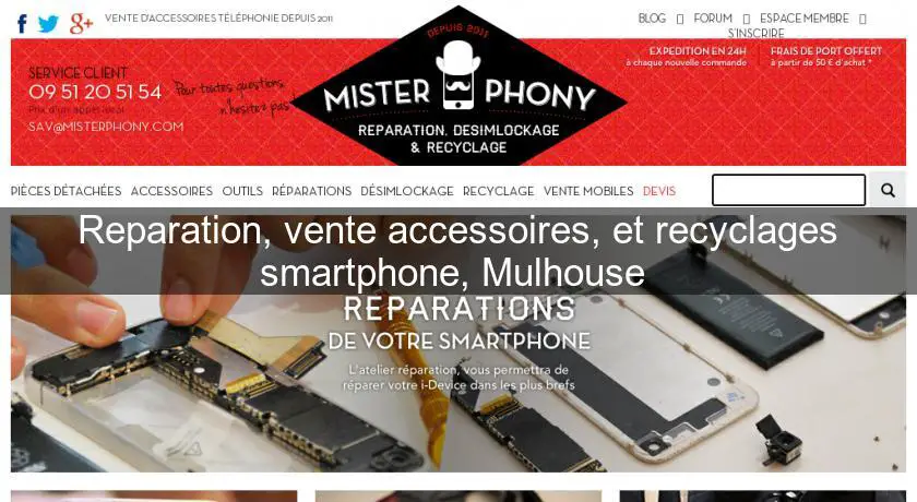 Reparation, vente accessoires, et recyclages smartphone, Mulhouse 