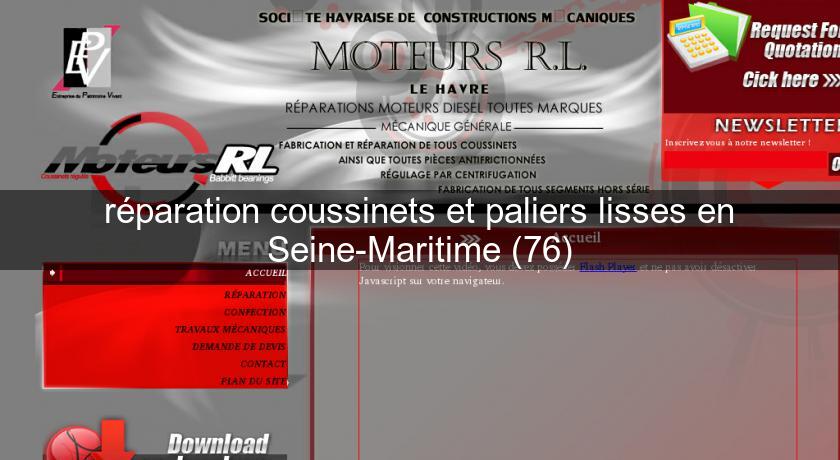 réparation coussinets et paliers lisses en Seine-Maritime (76)