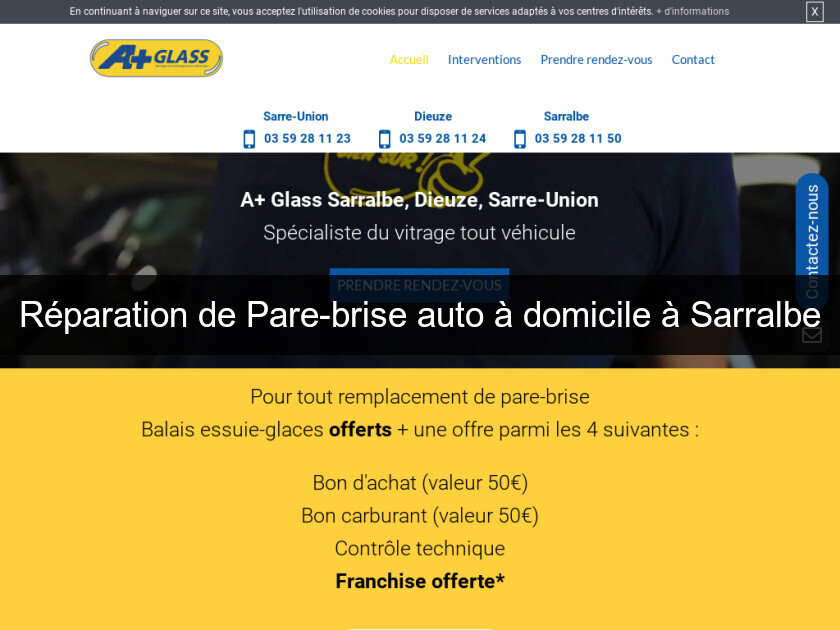 Réparation de Pare-brise auto à domicile à Sarralbe