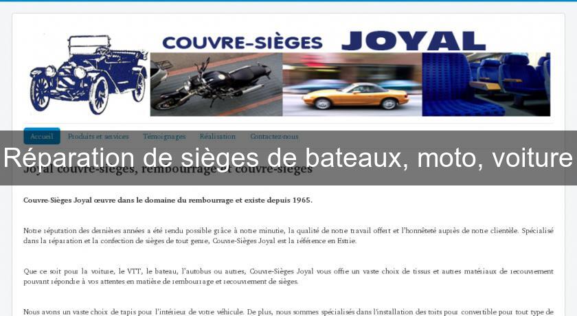 Réparation de sièges de bateaux, moto, voiture Réparation de sièges de bateaux, moto, voiture