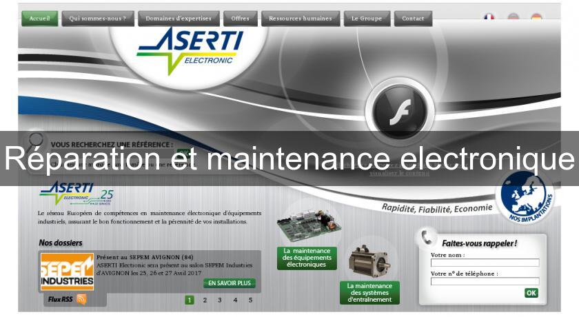Réparation et maintenance electronique Réparation et maintenance electronique
