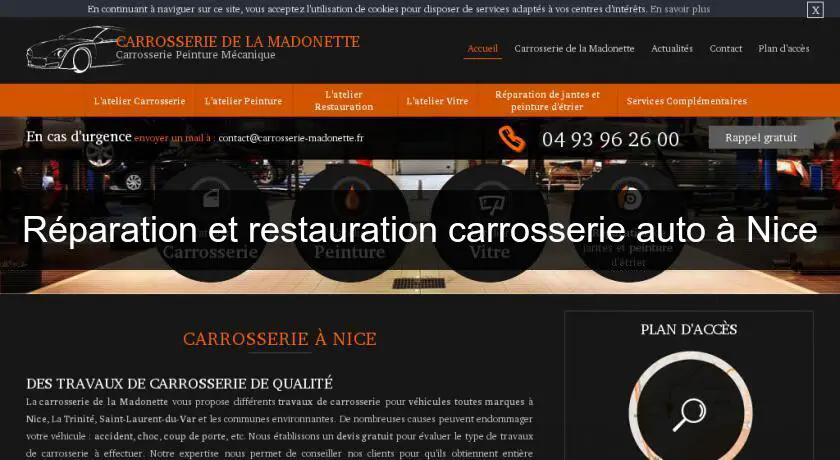 Réparation et restauration carrosserie auto à Nice