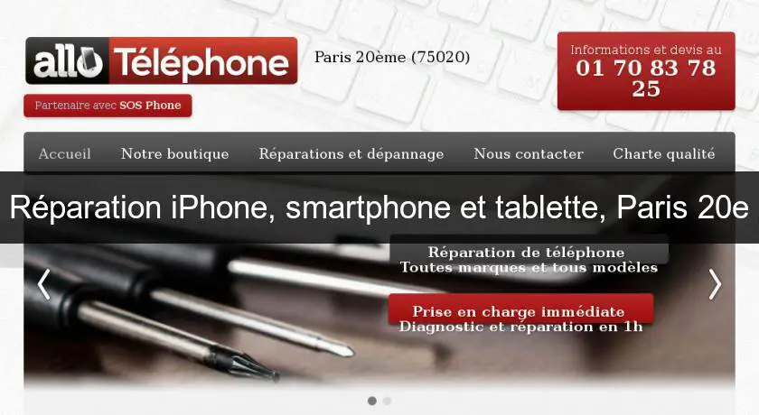 Réparation iPhone, smartphone et tablette, Paris 20e