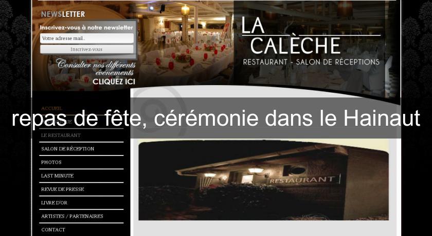 repas de fête, cérémonie dans le Hainaut repas de fête, cérémonie dans le Hainaut