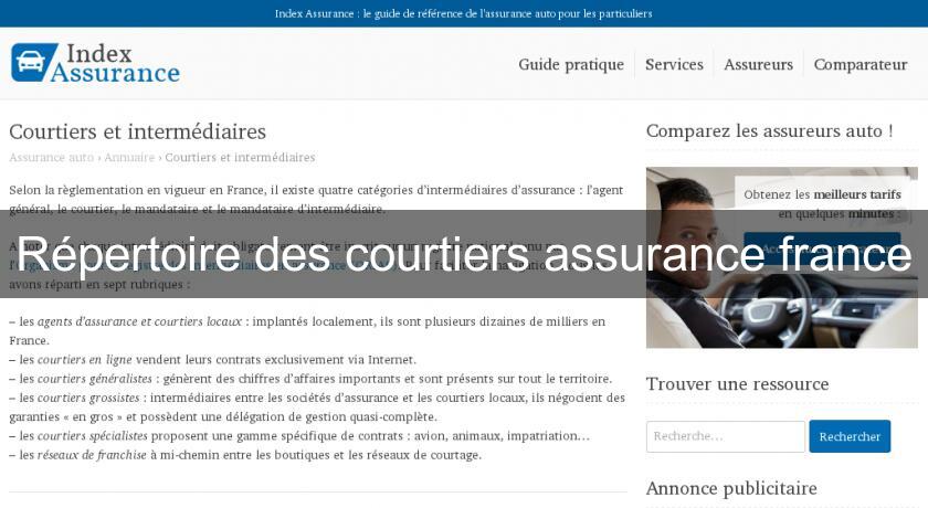 Répertoire des courtiers assurance france