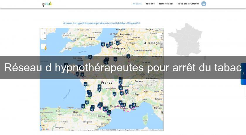 Réseau d'hypnothérapeutes pour arrêt du tabac