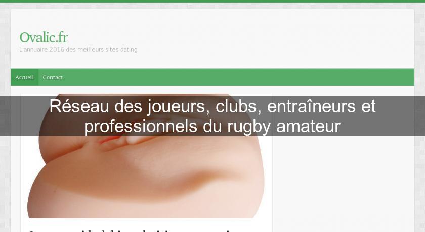 Réseau des joueurs, clubs, entraîneurs et professionnels du rugby amateur Réseau des joueurs, clubs, entraîneurs et professionnels du rugby amateur