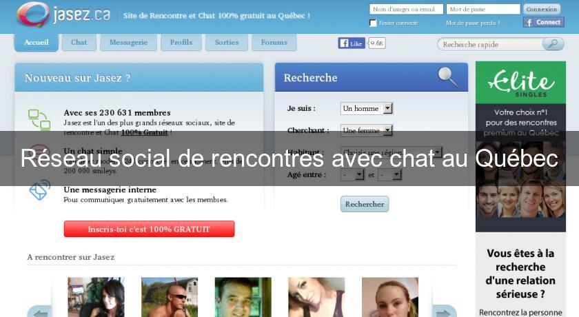 Réseau social de rencontres avec chat au Québec Réseau social de rencontres avec chat au Québec