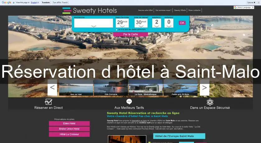 Réservation d'hôtel à Saint-Malo