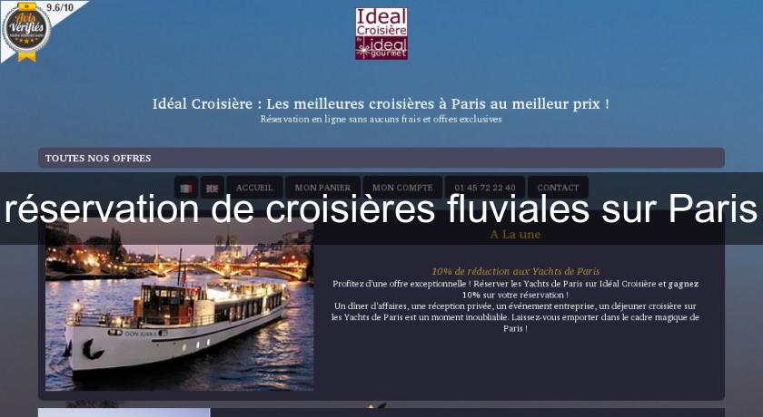 réservation de croisières fluviales sur Paris