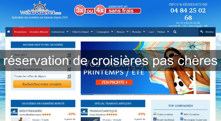 réservation de croisières pas chères