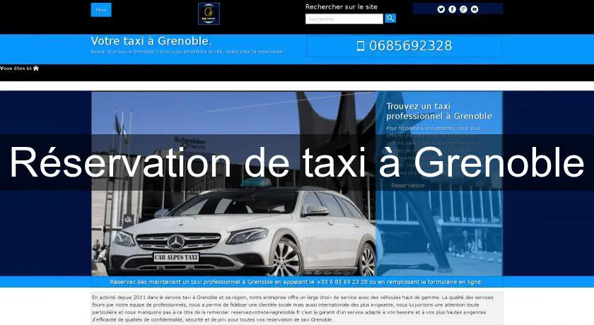 Réservation de taxi à Grenoble