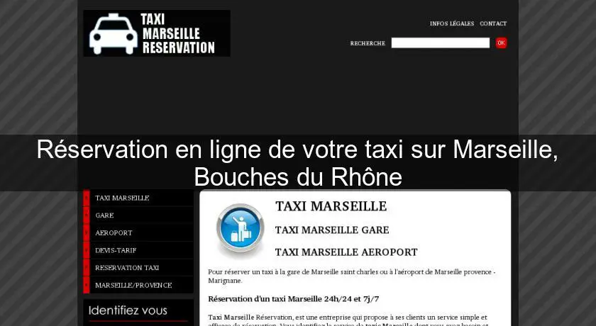 Réservation en ligne de votre taxi sur Marseille, Bouches du Rhône