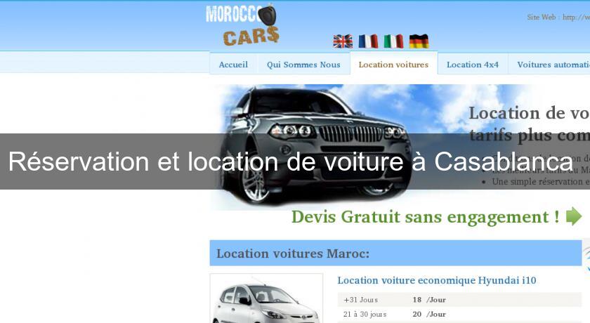 Réservation et location de voiture à Casablanca 