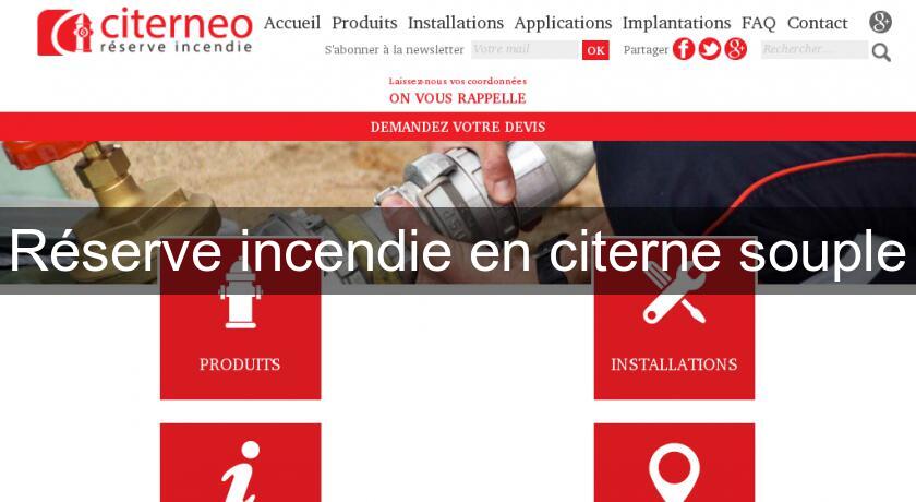 Réserve incendie en citerne souple Réserve incendie en citerne souple