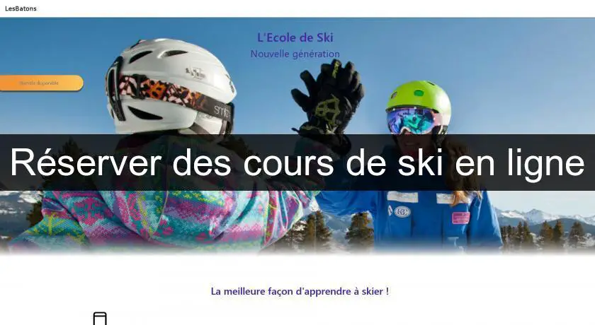 Réserver des cours de ski en ligne
