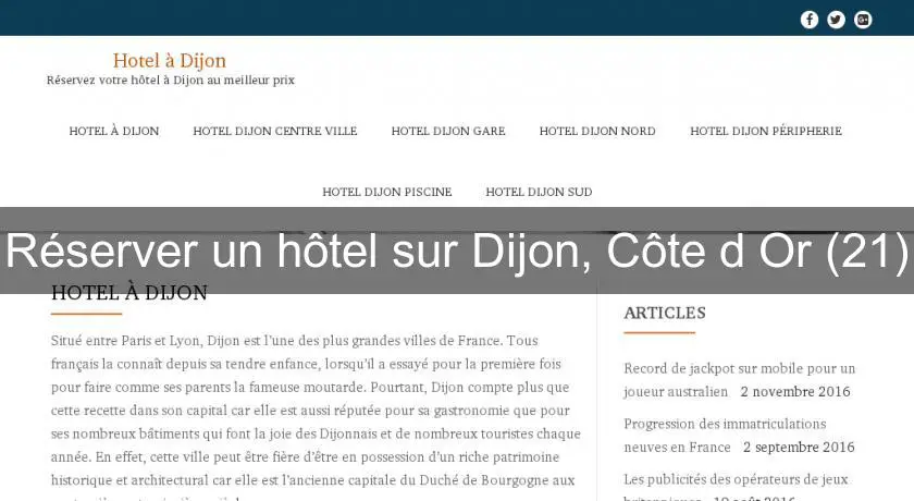 Réserver un hôtel sur Dijon, Côte d'Or (21)