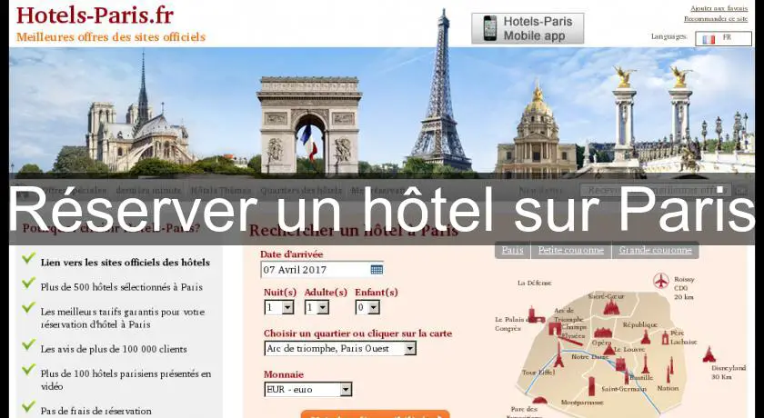 Réserver un hôtel sur Paris
