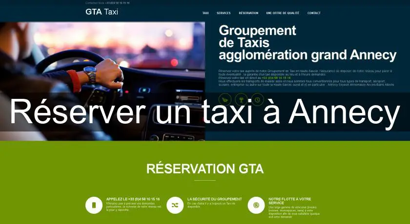 Réserver un taxi à Annecy